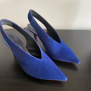 Céline by Phoebe Philo calf hair sling back heels. Size 37